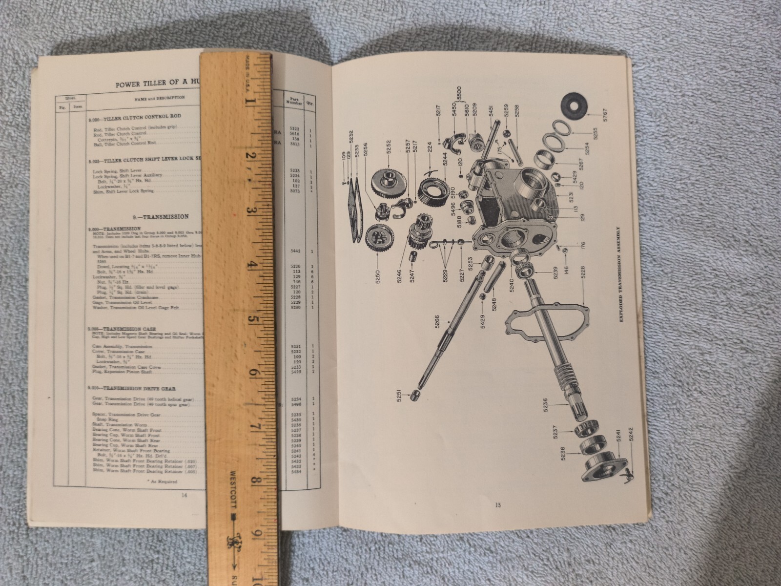 Vintage Frazer Farm Equipment Co. ORIGINAL Rototillers Parts Book