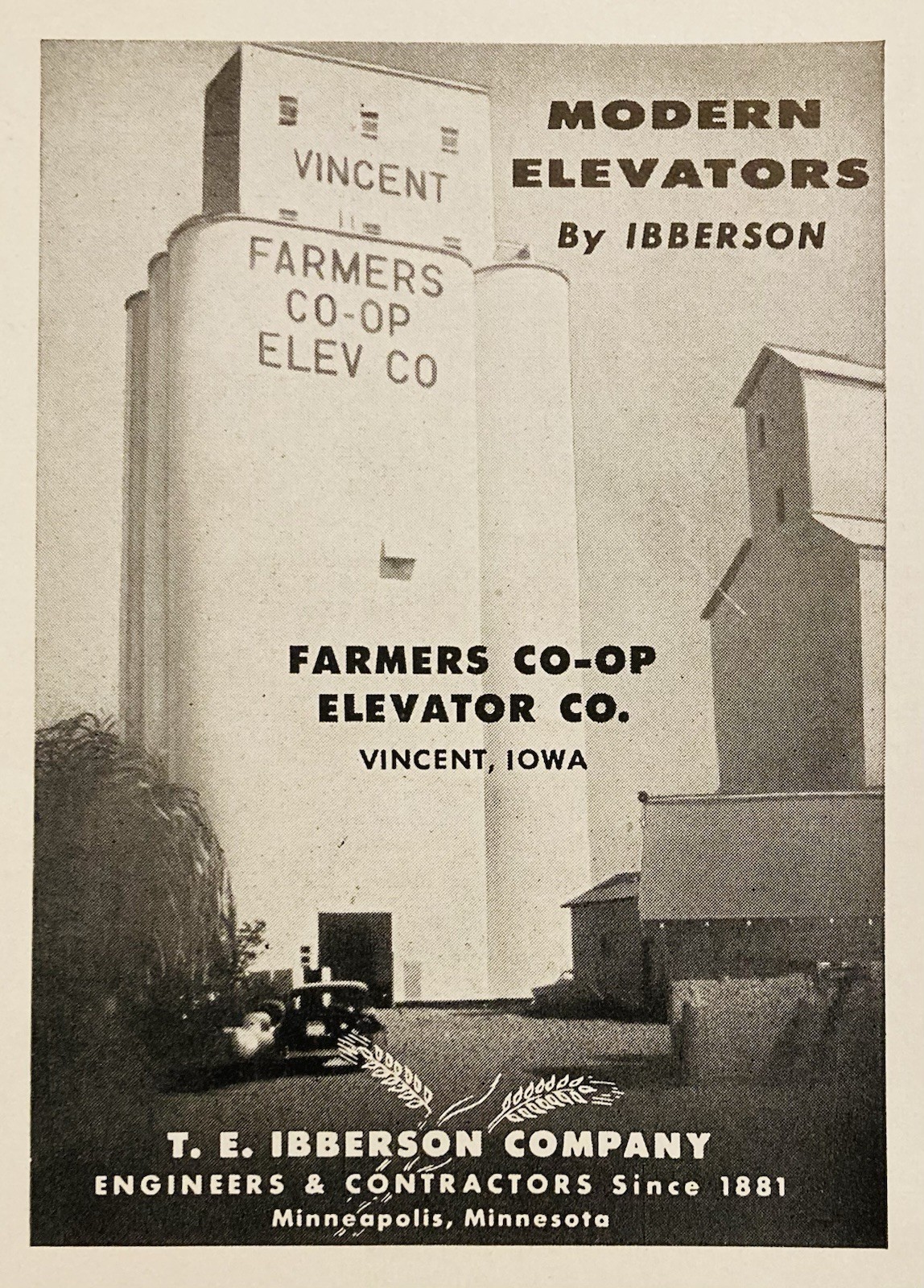 1960 AD.(PC6)~T.E. IBBERSON CO. MINNEAPOLIS, MINN. MODERN GRAIN ELEVATORS