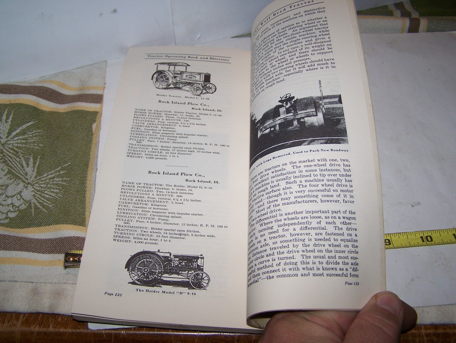 1919 TRACTOR OPERATING BOOK DIRECTORY Catalog Hit Miss Engine Magneto Oiler