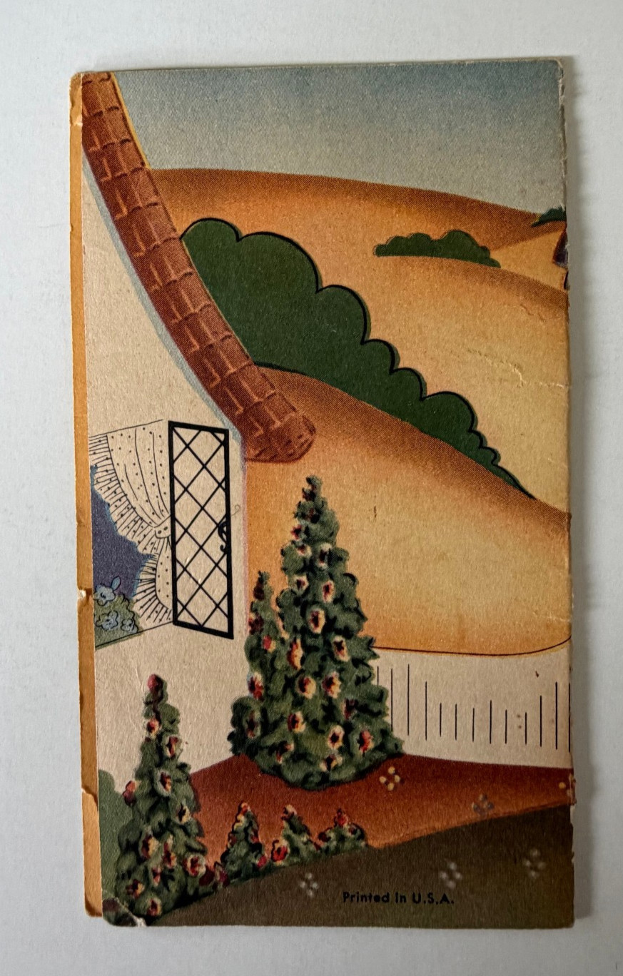 Meridale Jersey Farms Advertising Needle Book Oneonta New York c. 1940s
