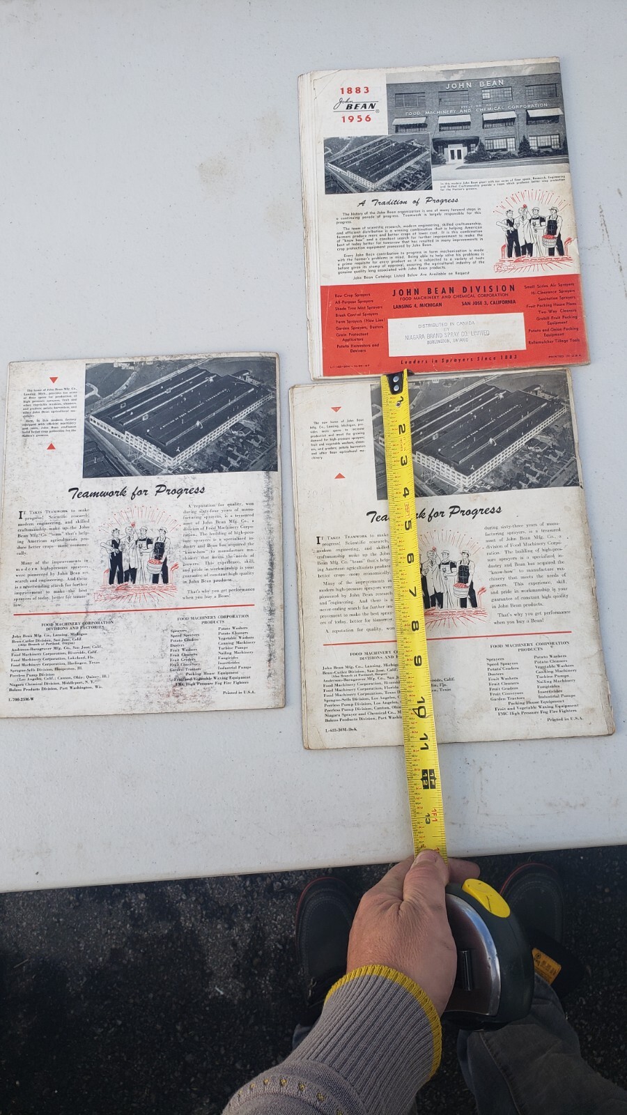 Vtg apple grower John Bean farm sprayers lot 1947-1948-1956
