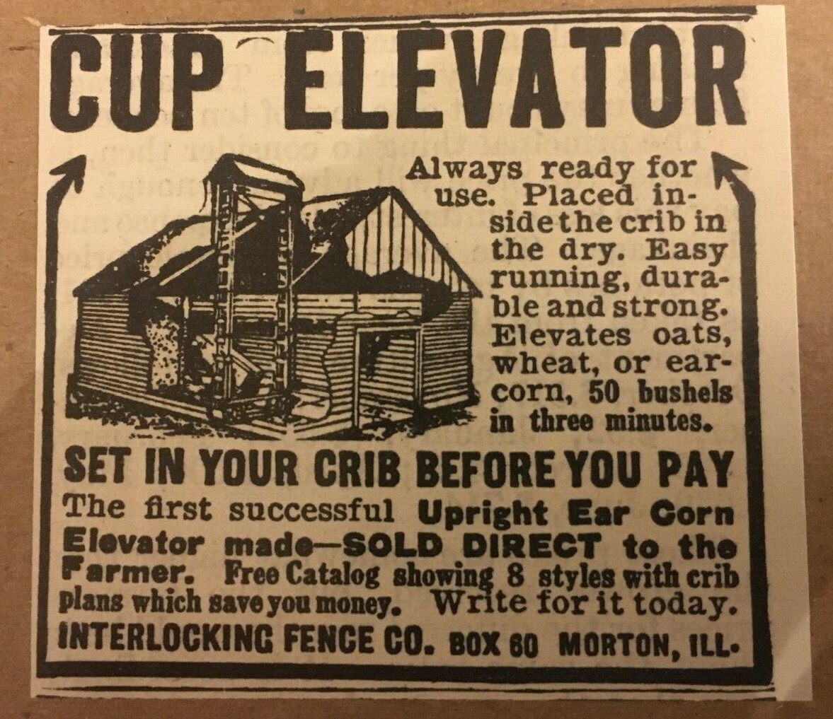 Vintage Interlocking Fence Co. Newspaper / Magazine Ad – Morton Buildings