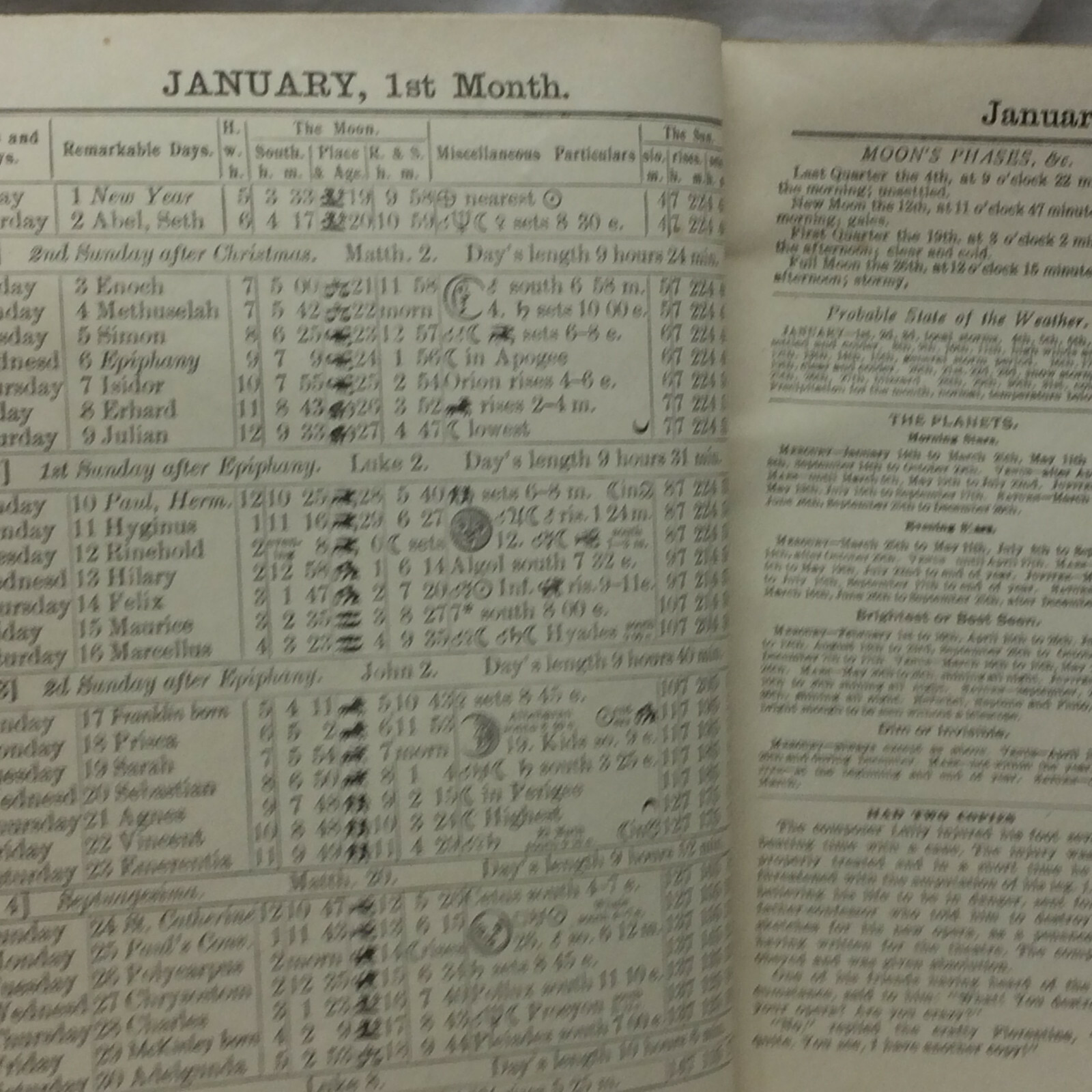 Vintage 1937 John Baer&rsquo;s Sons Lancaster PA Agricultural Almanac
