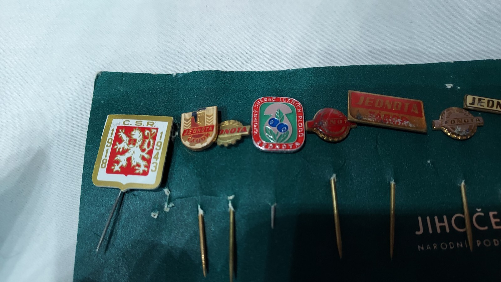 antique south Czechoslovakia Fruit board Agriculture advertising Pins-RARE