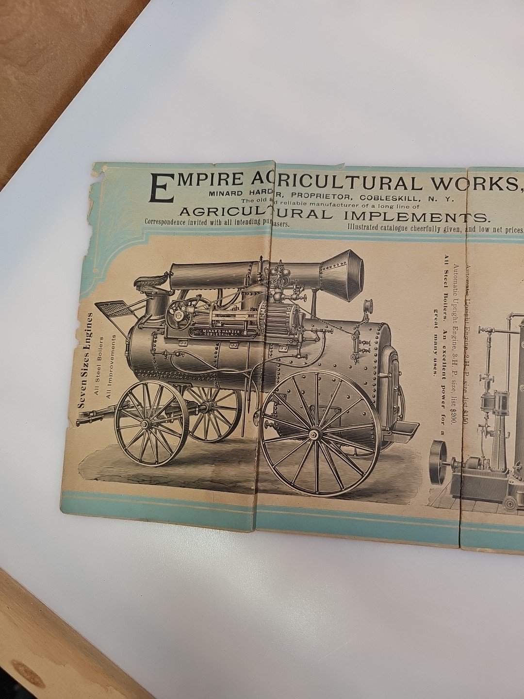 Empire Agricultural Minard Harder New York THRESHERS Literature Trade Folder