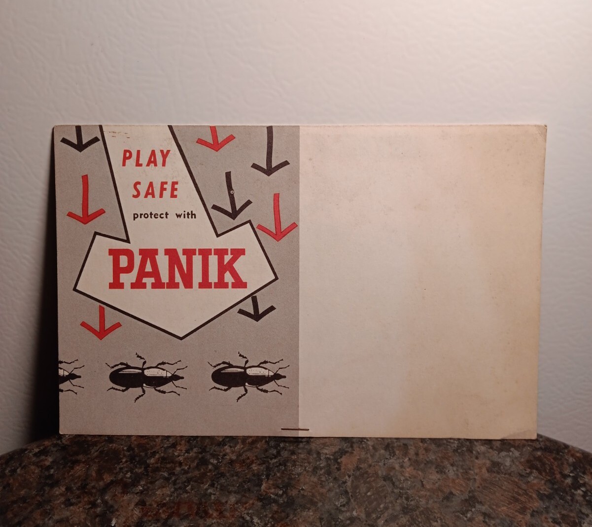Rare Vintage 1940s « PANIK » Grain Fumigant Advertising Instructions Pamphlet