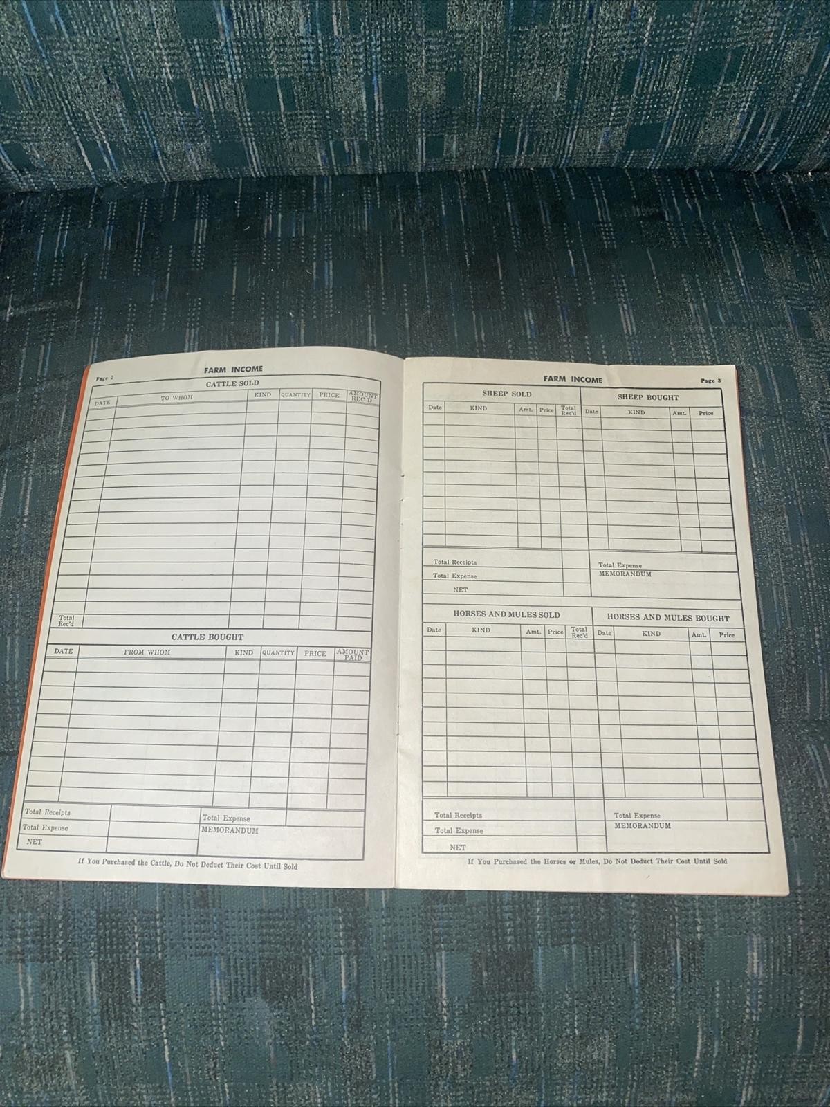 1949 Farm Record Book Chippewa Falls, Wisconsin Rendering Works Phone ￼