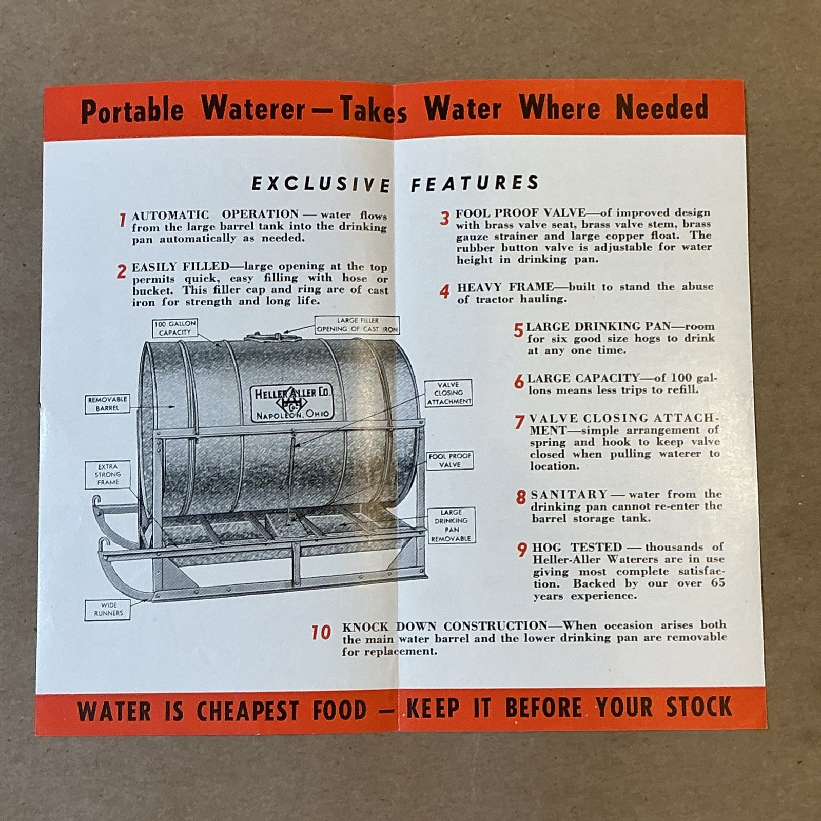 Group Of 7 Heller Aller Co. Brochures 1950s And Before Napoleon Ohio INV-P1162