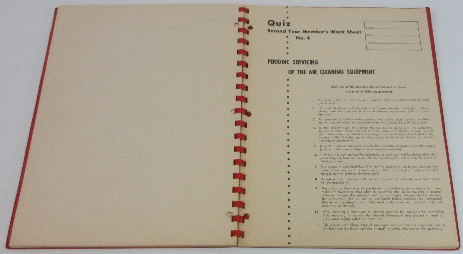 1951 Farm Tractor Maintenance For 4-H Club Members Book – Imperial Oil Esso