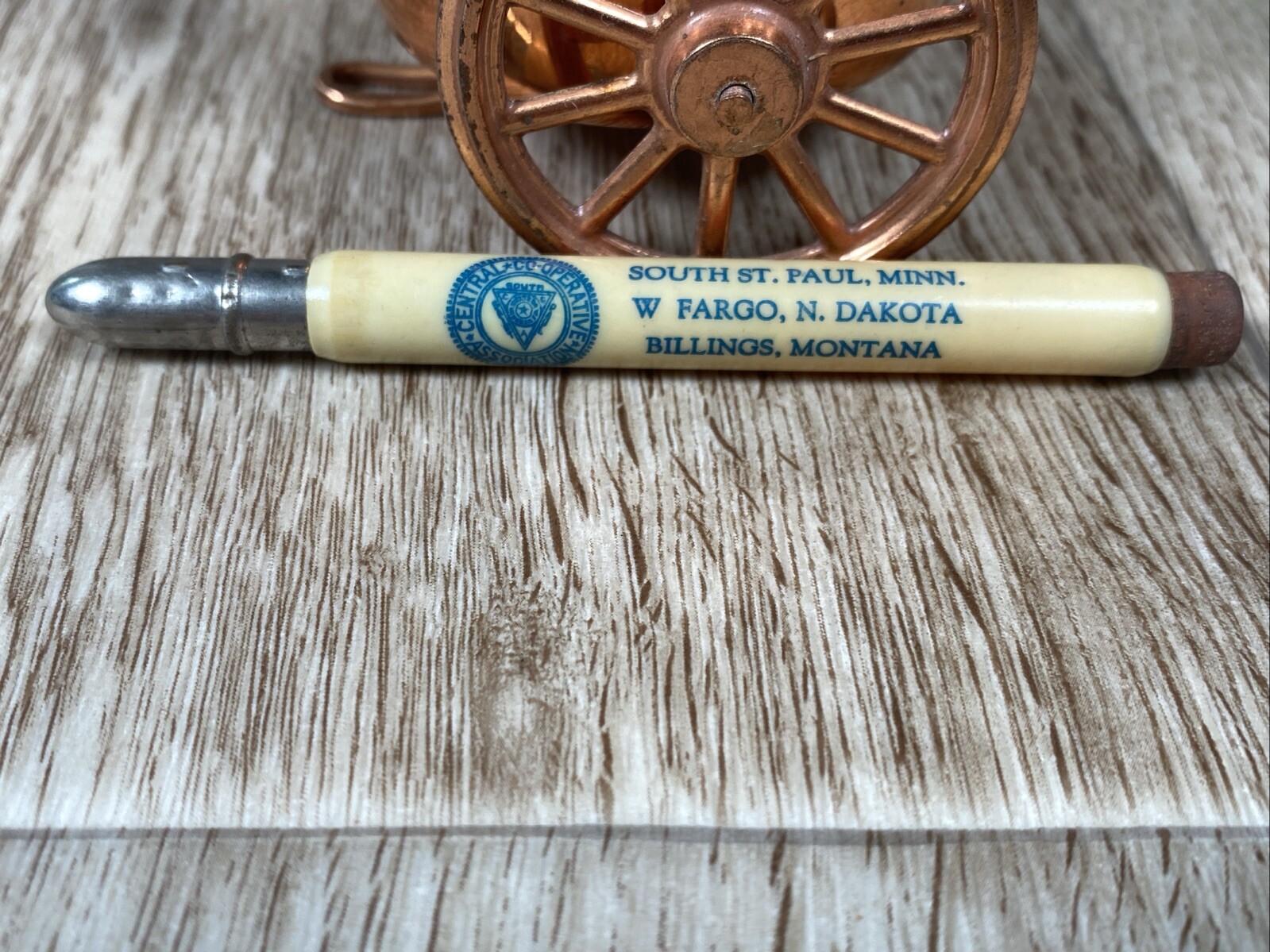 Vintage Live Stock Selling Bullet Pencil Central Co-Operative Association Fargo