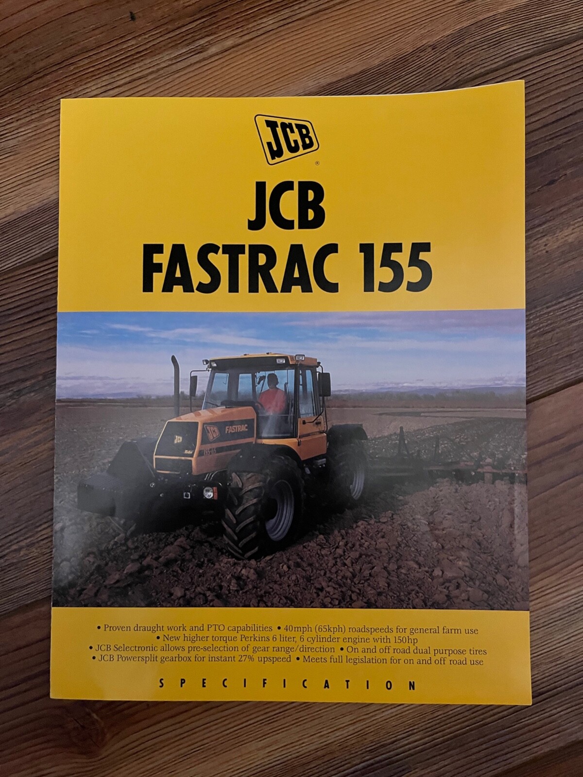 1995 JCB Fastrac 155 Tractor sales brochure