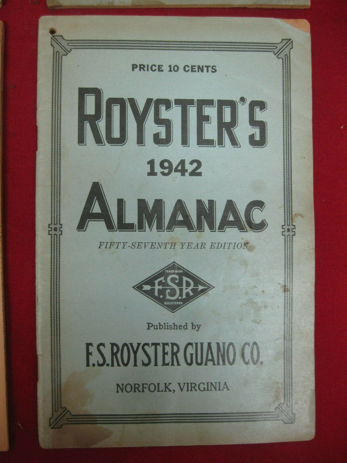 Unique Antique Lot of 4 Royster Ad Fertilizer Memo Notebooks 58,46,43,42 Years