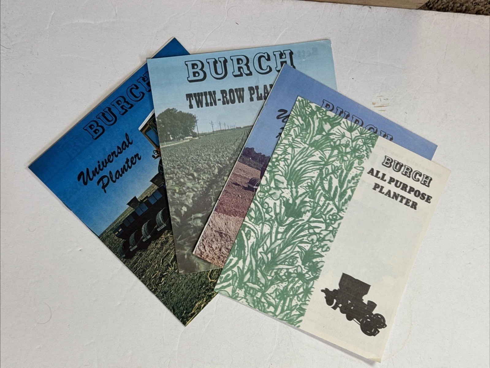 Original Burch Sales Brochures Universal Planter, Twin Row, All Purpose lot of 4