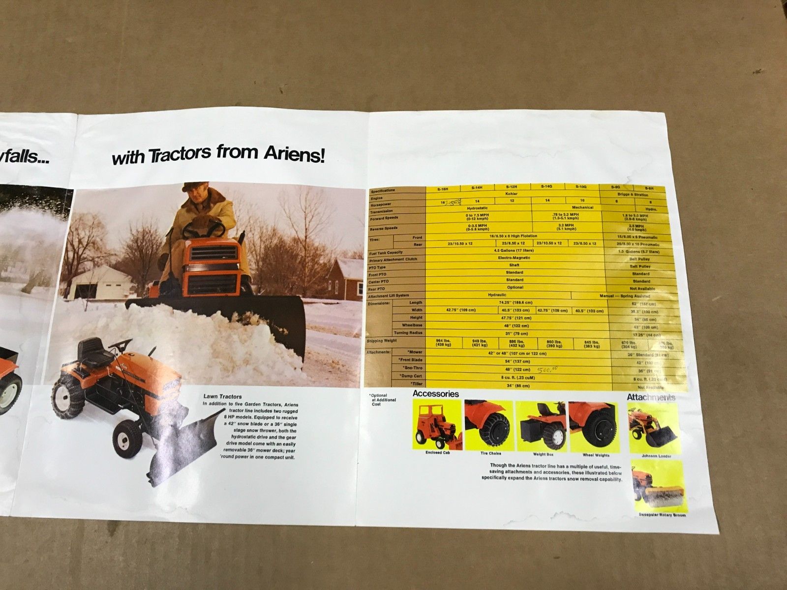 Vintage 1976 Ariens Tractor Power – Salesman Brochure