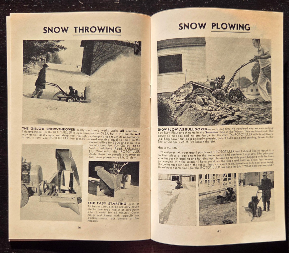 1954 ROTOTILLER SPECIAL EDITION SALES CATALOG BROCHURE BOOKLET TROY NEW YORK