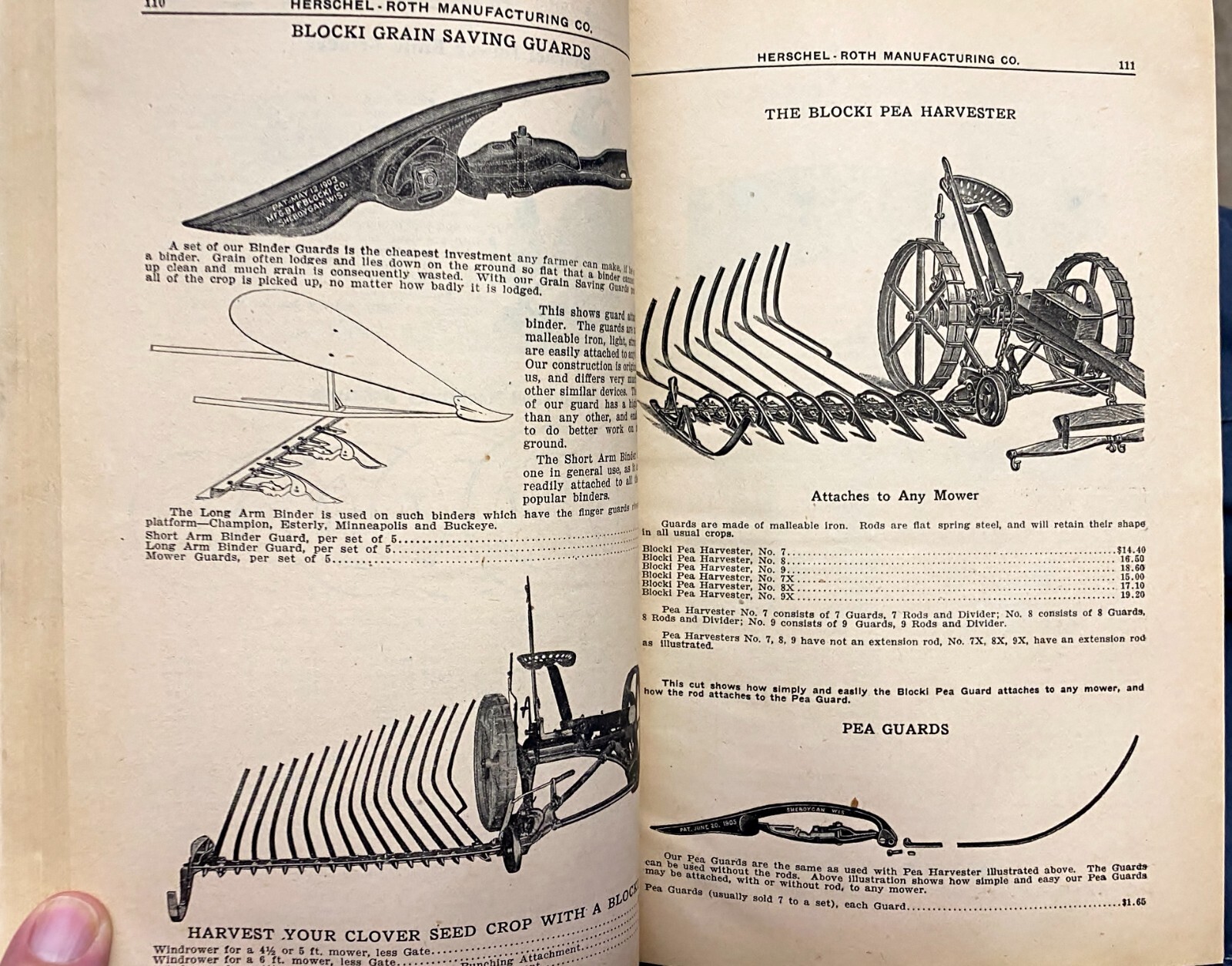 Rare 1914 Herschel-Roth Manufacturing Co. Catalog No. 1 Farm Implements Supplies