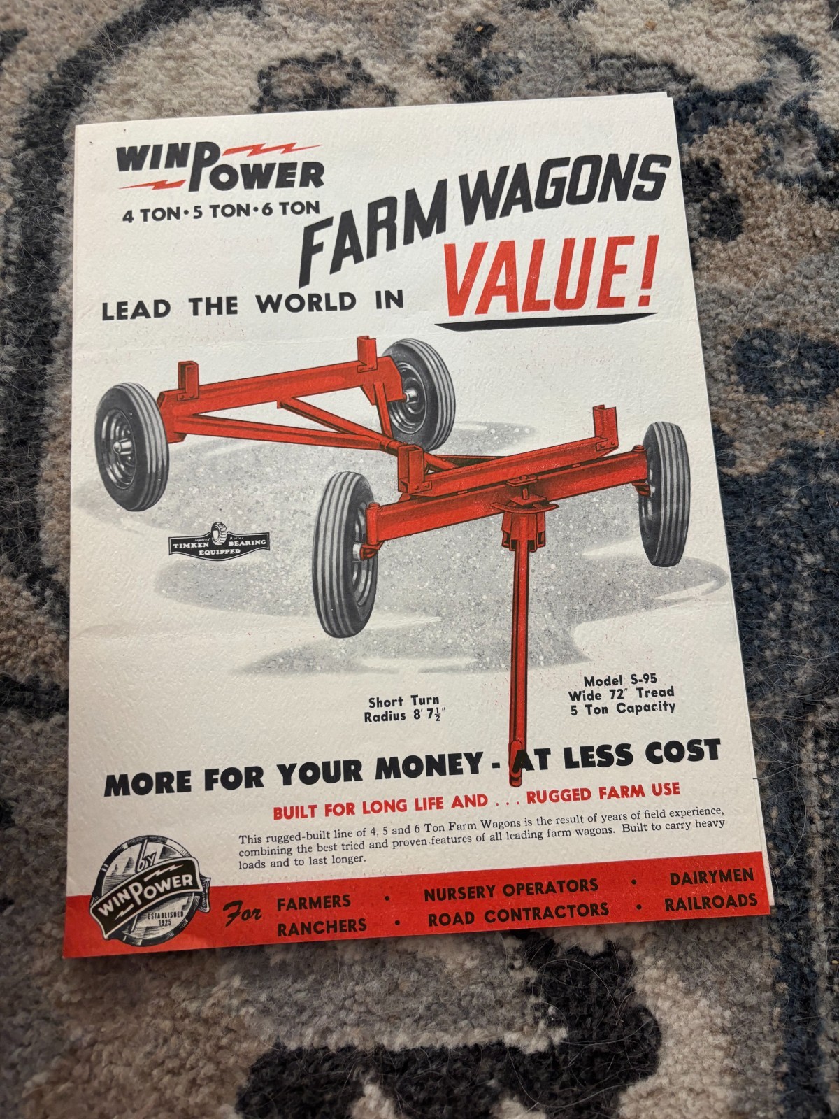 Winpower Farm Wagons Running Gears Brochure FCCA25