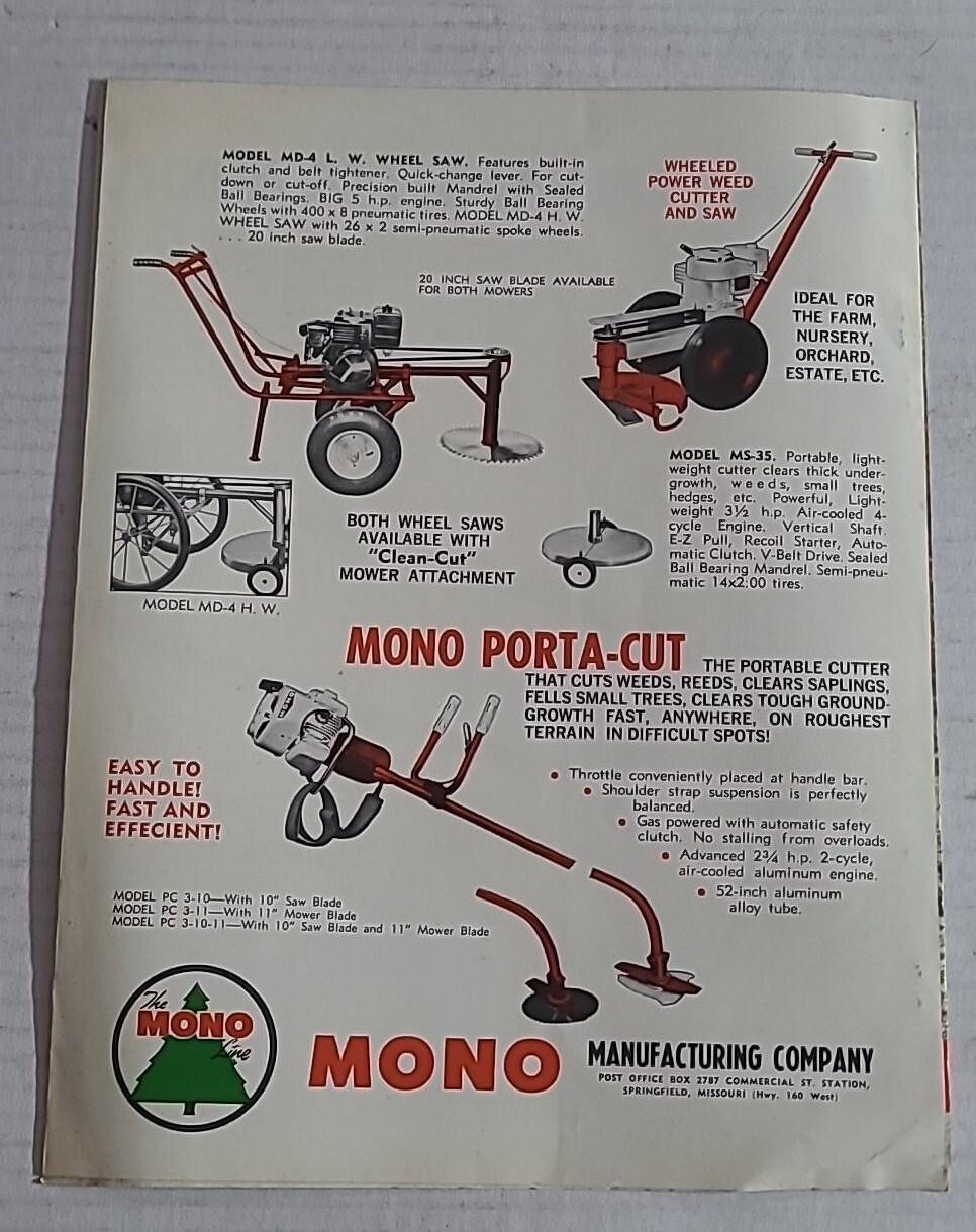 Mono Chain saw Sales Brochure