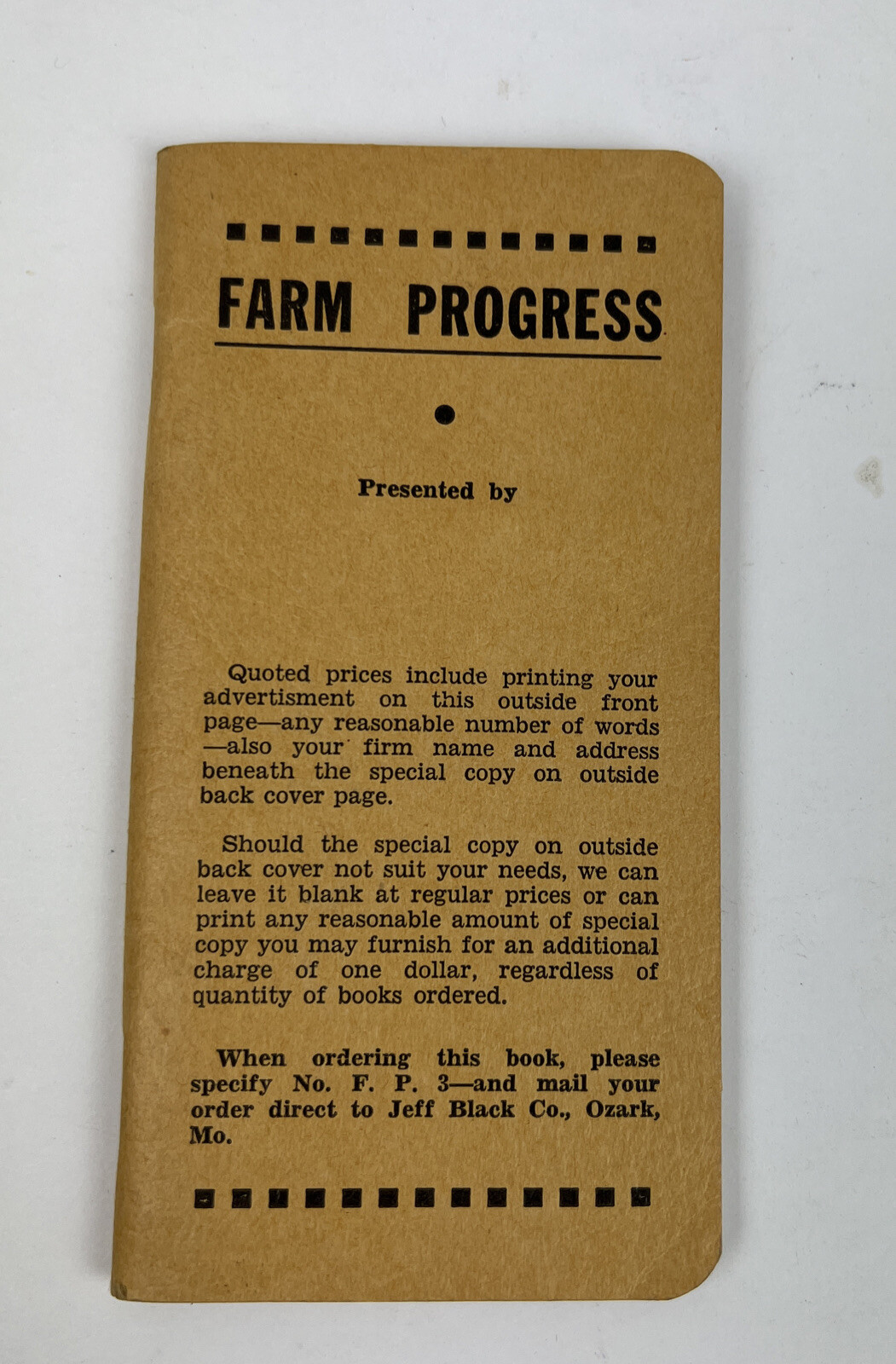 Vintage Advertising Farmers Memo Book Farm Progress Dempwolf’s Fertilizer 4 Lot
