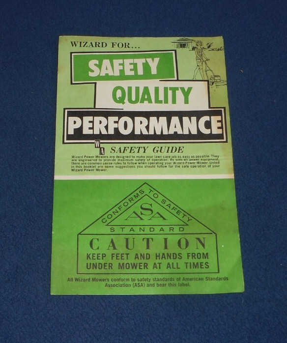 Vintage Wizard Power Mower Safety Quality Performance Guide