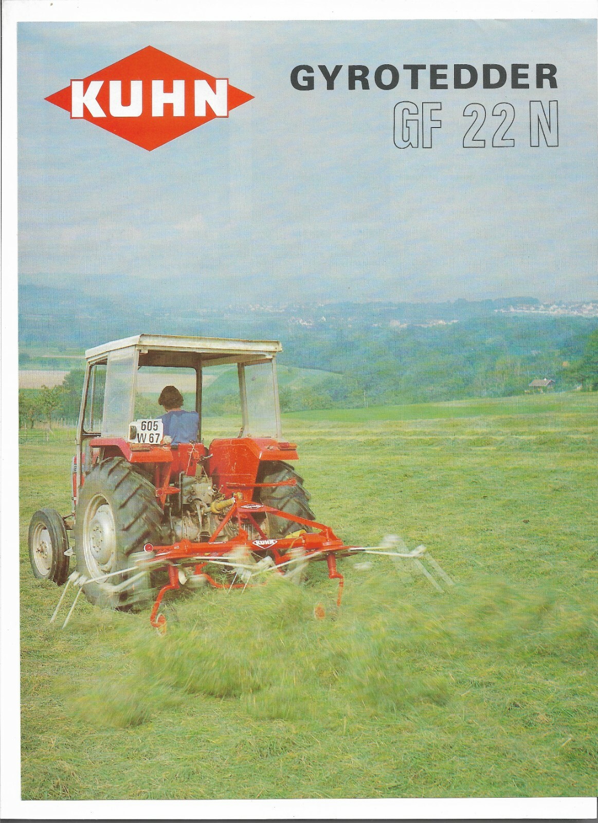 Original OEM Kuhn Model GF22N Gyrotedder Sales Brochure Form Number 9201032-1186