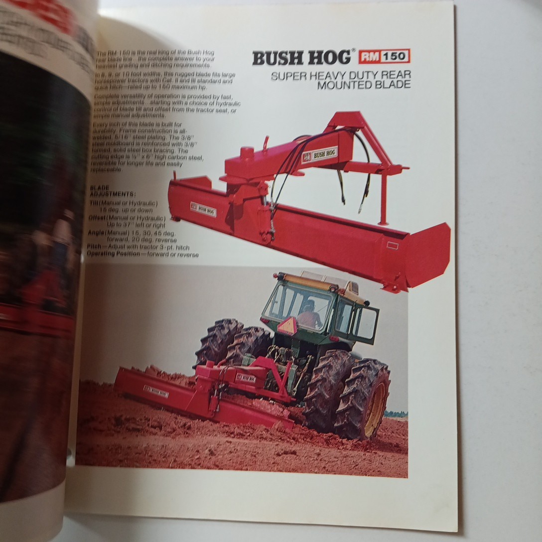 3 Bush Hog Farm Advertising Lot Brochures Blades & Scrapers, Front Loader