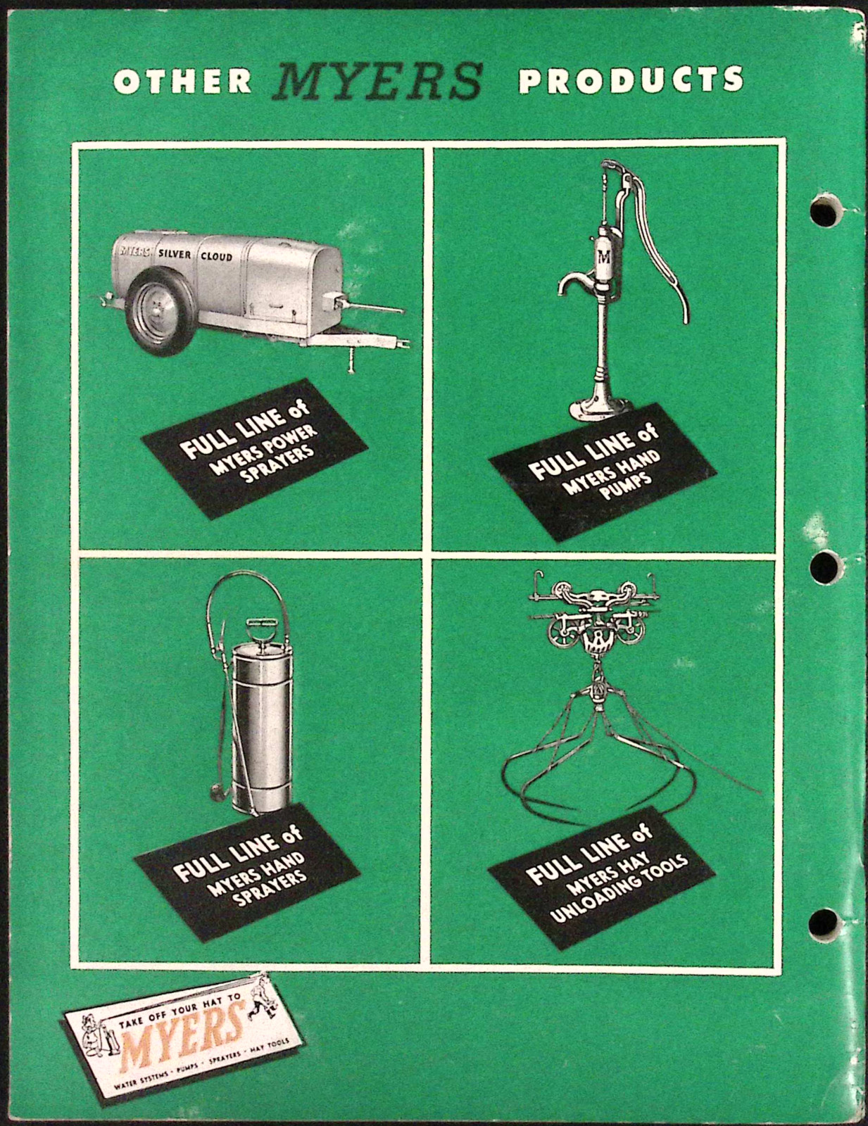 1949 Myers Water Systems & Power Pumps Catalog WS49 F E Myers & Bro Ashland OH