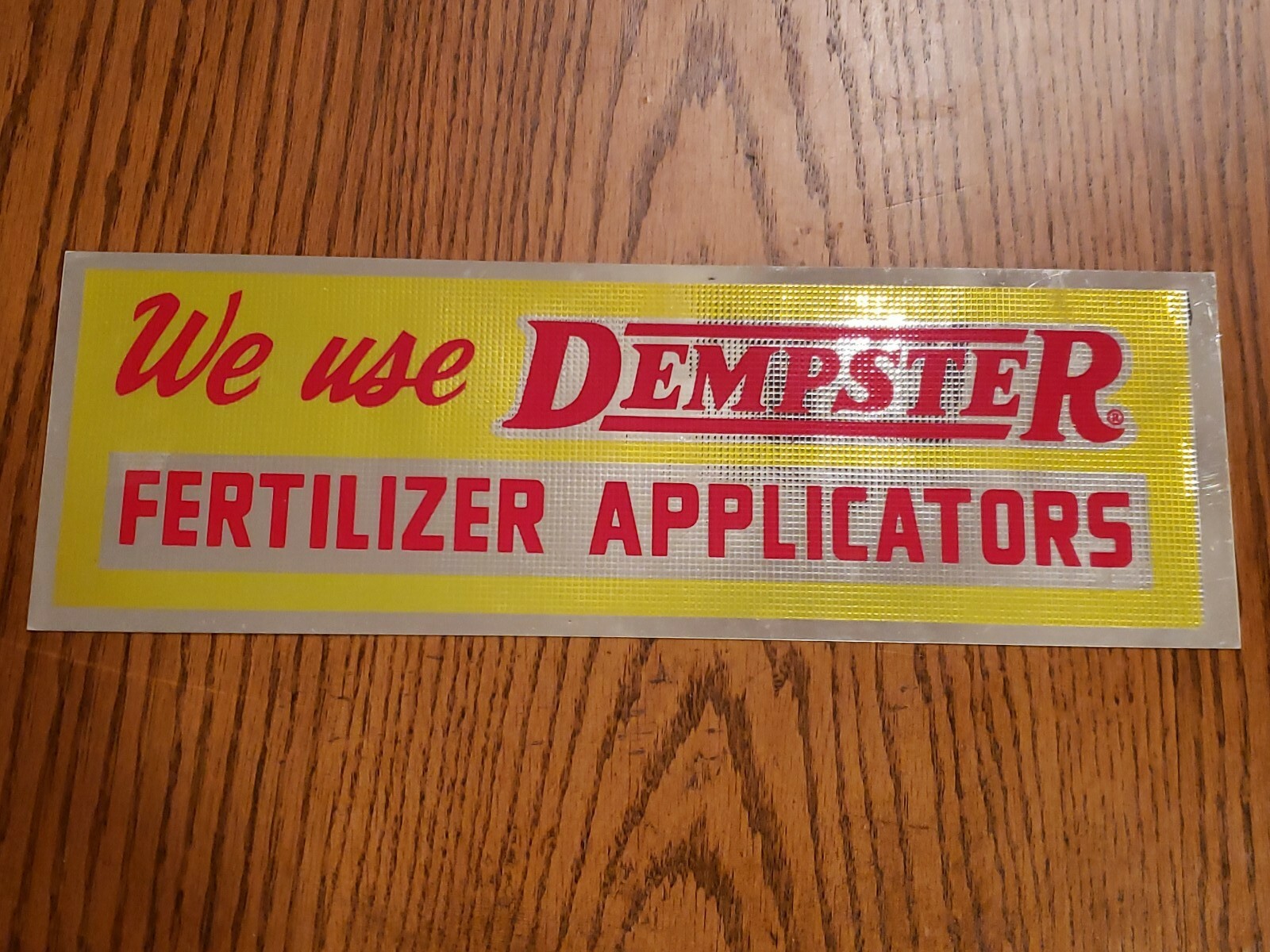 Dempster Mill Fertilizer Applicators Reflective Decal 12 x 4 Beatrice NE