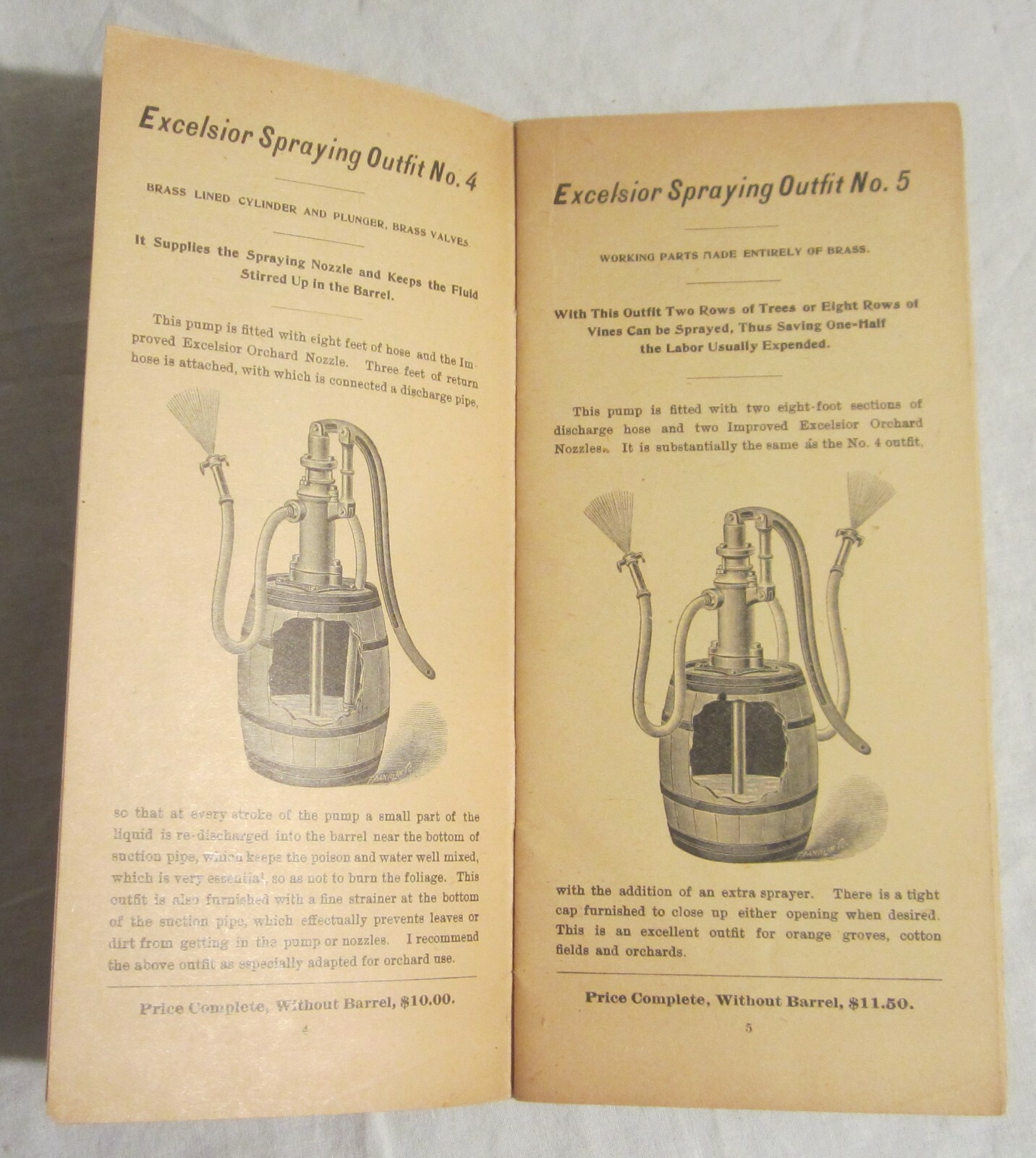 EXCELSIOR FRUIT SPRAYING OUTFITS Catalog – WILLIAM STAHL, Quincy, Illinois, 1900