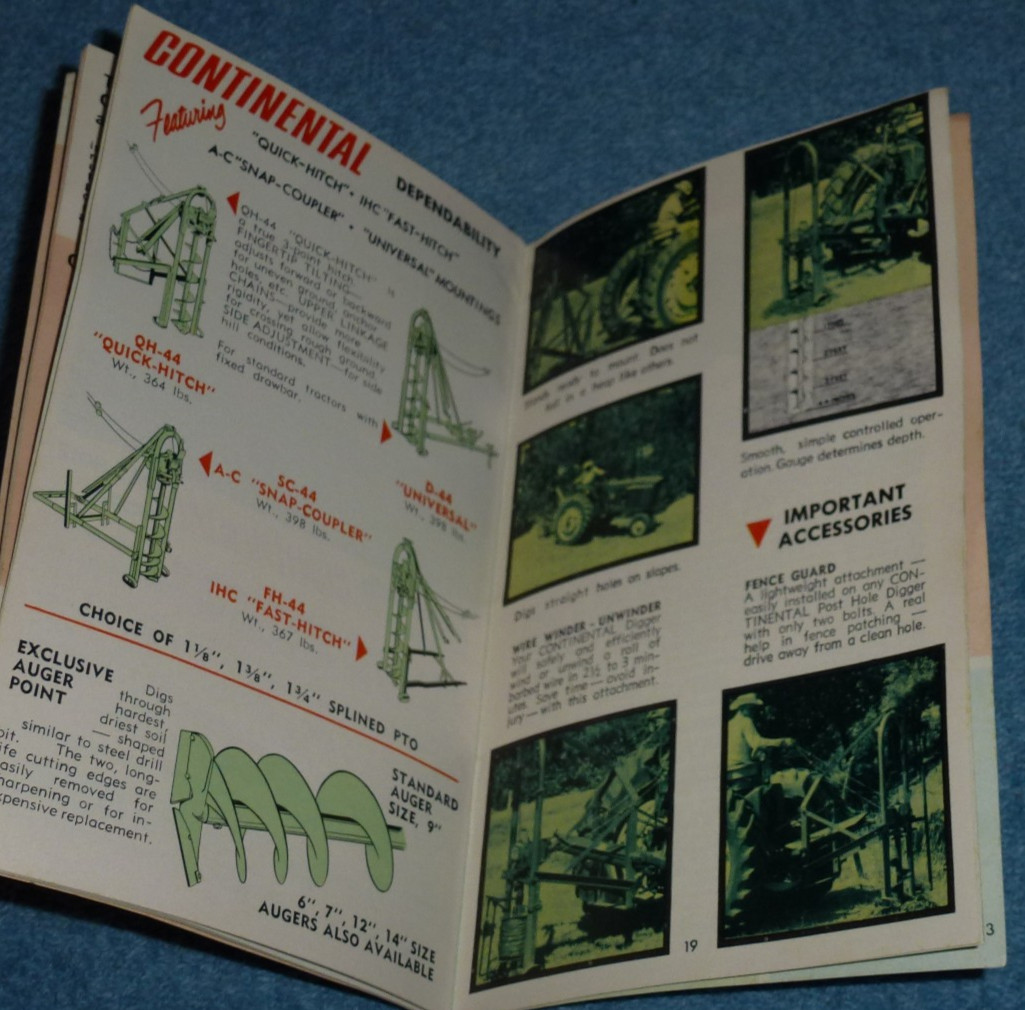 Vtg Continental Belton Company Texas Farm Machinery Pocket Reference Booklet