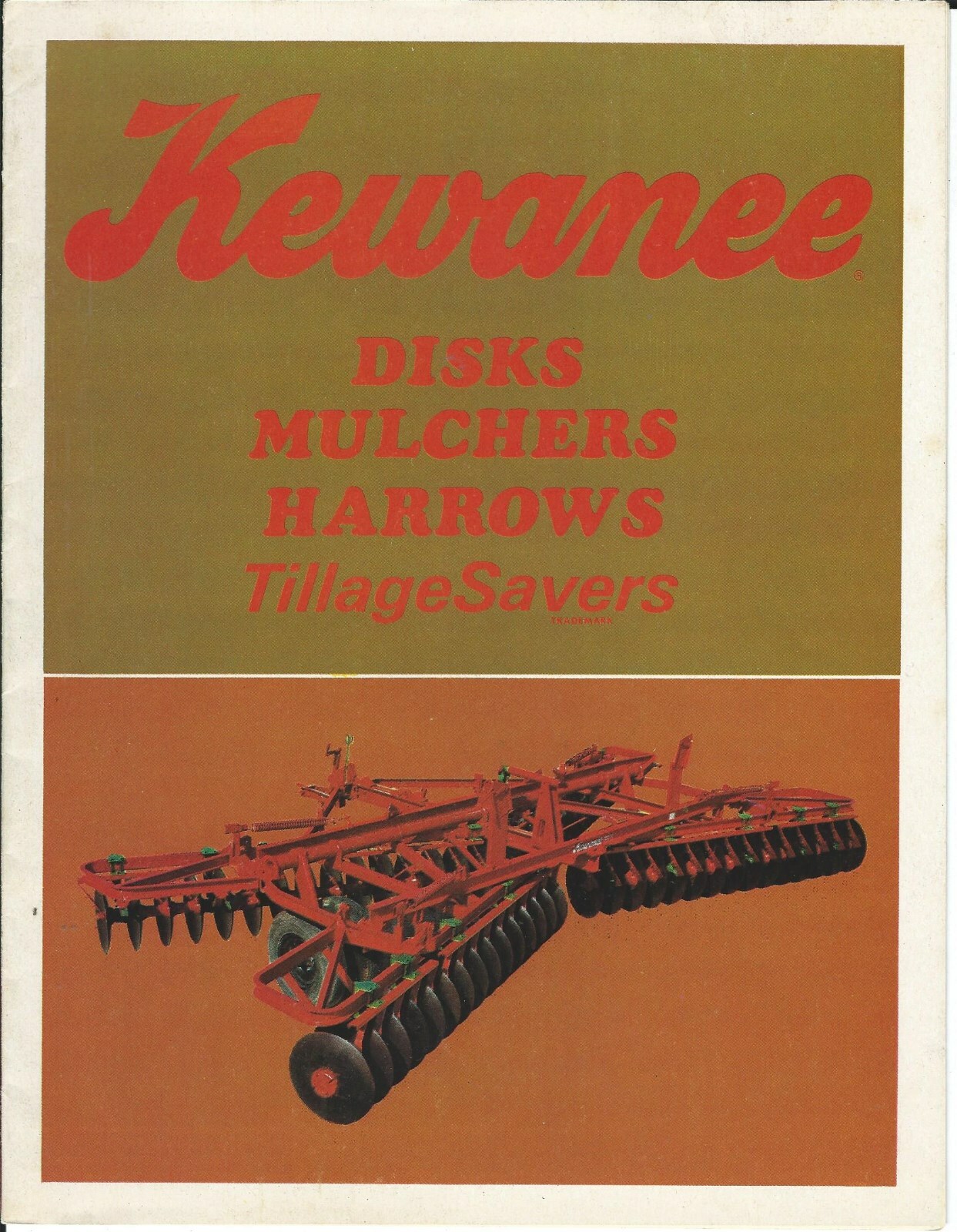 Farm Equipment Brochure – Kewanee – Disk Harrow Mulcher Tillage Saver (F7103)
