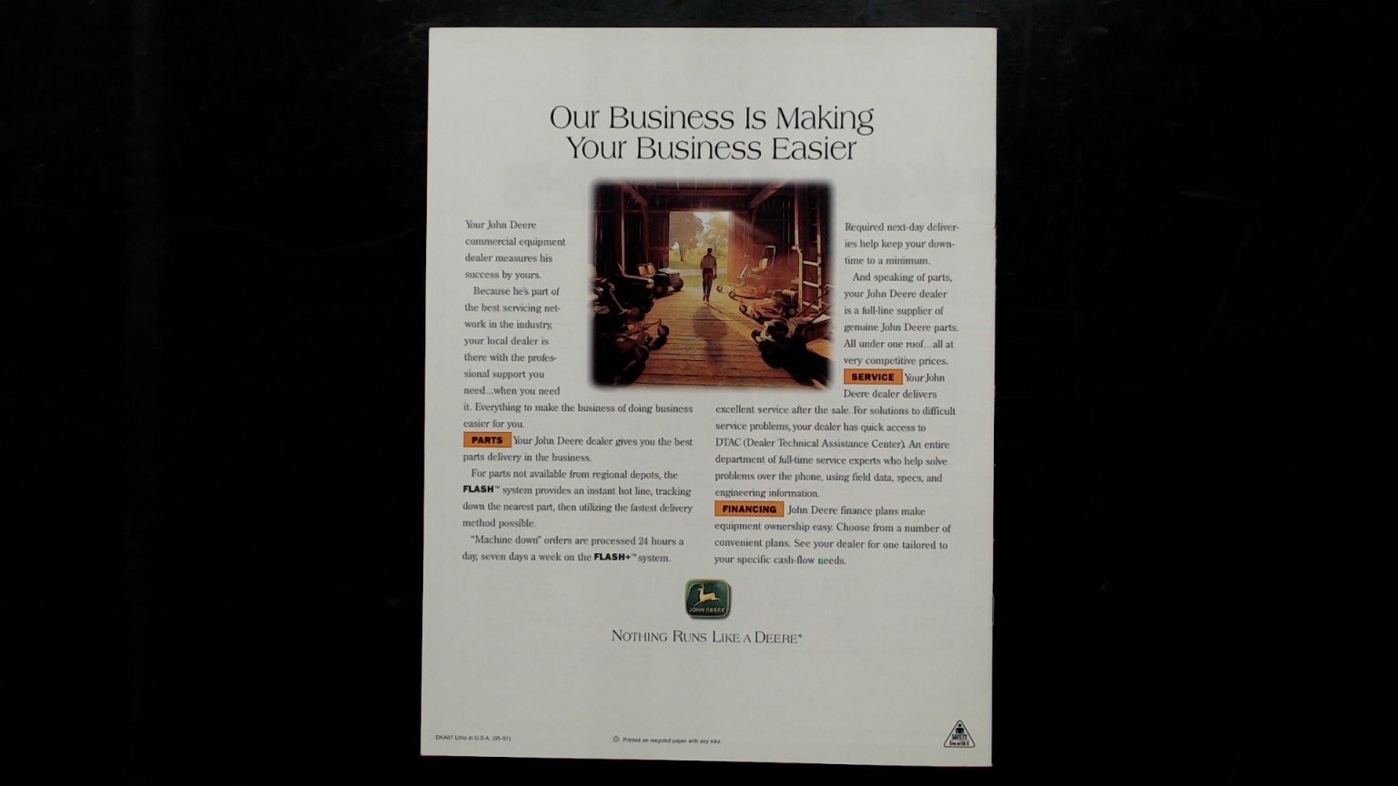John Deere Compact Utility Tractors Brochure Vintage Agricultural Advertising