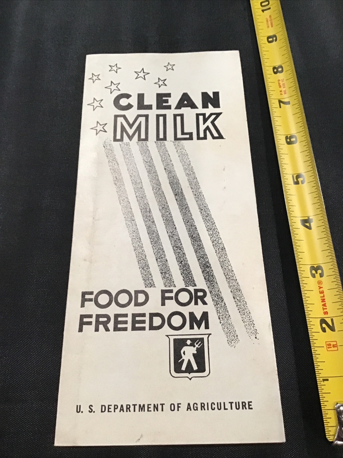 WW2 Clean Milk US Dept of Agriculture flyer brochure