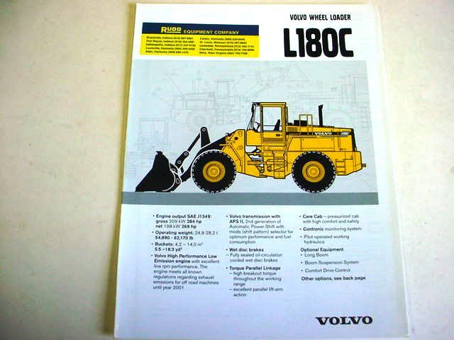 Volvo L180C Wheel Loader Brochure