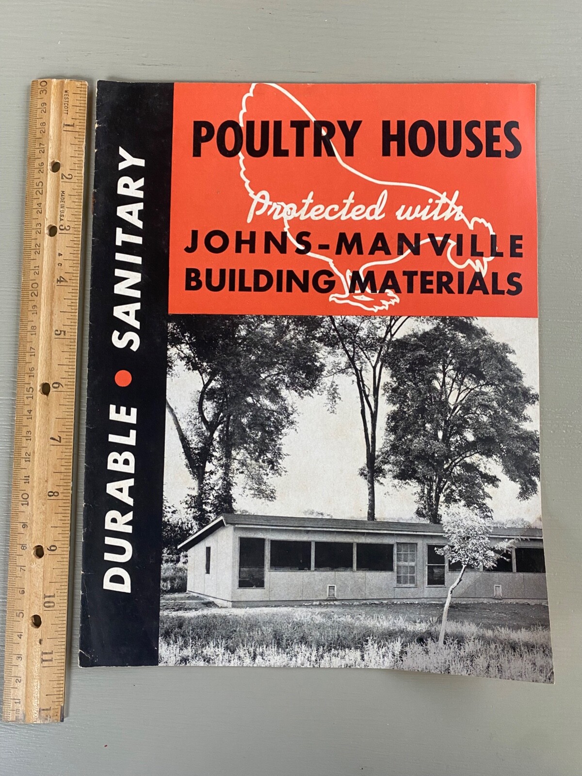 Vintage Johns-Manville Poultry House Building Materials Asbestos Siding Brochure