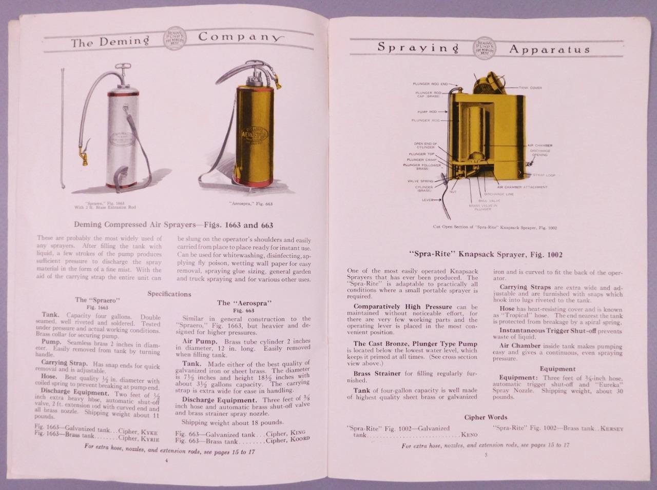 1928 Deming Sprayer Catalog Special Letter & Order Form w Prices Salem OH D2F11