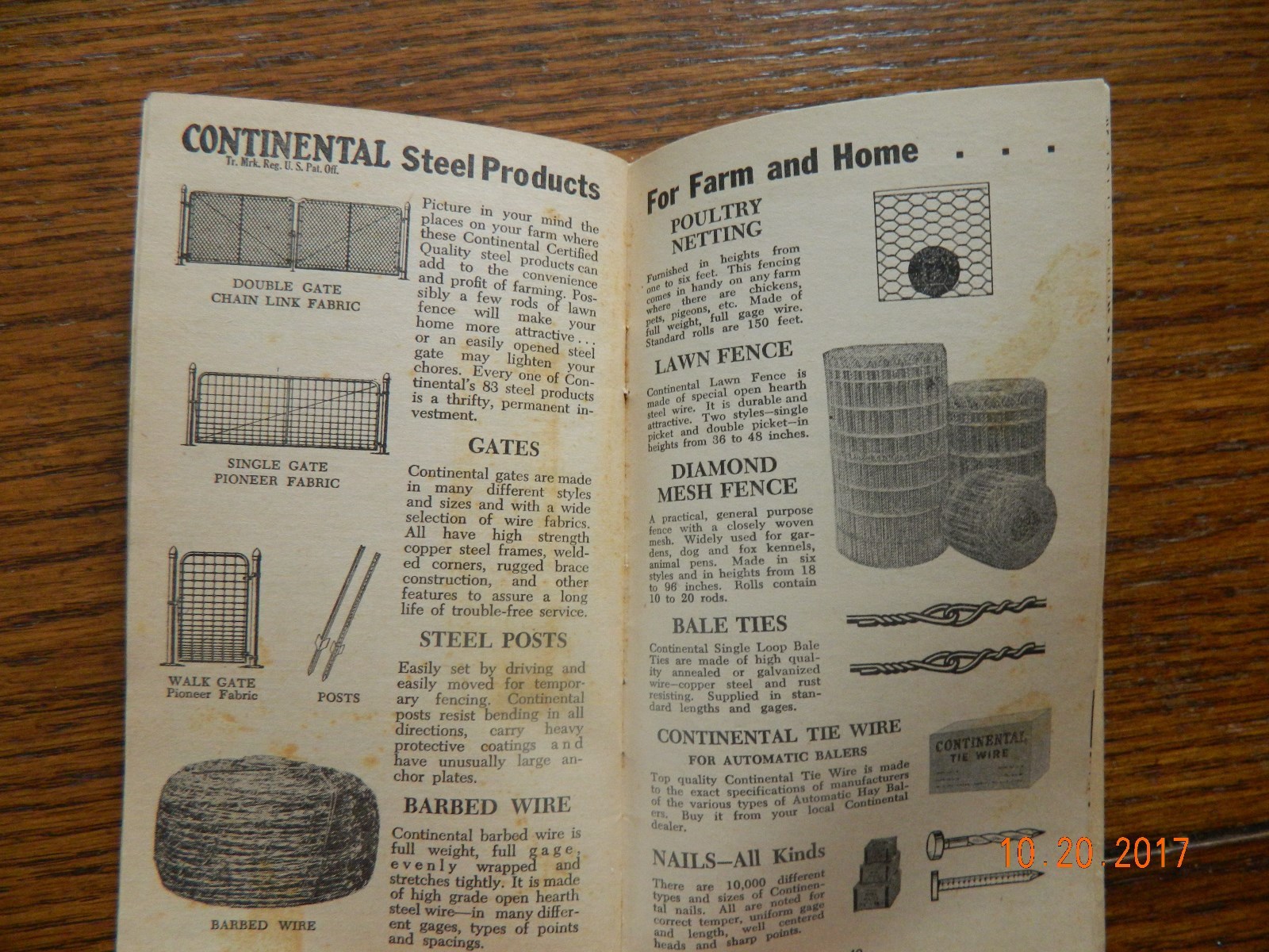 CONTINENTAL STEEL 1952 FARM RECORD BOOK ALVIN KRELL CO.SPRINGFIELD,ILLINOIS