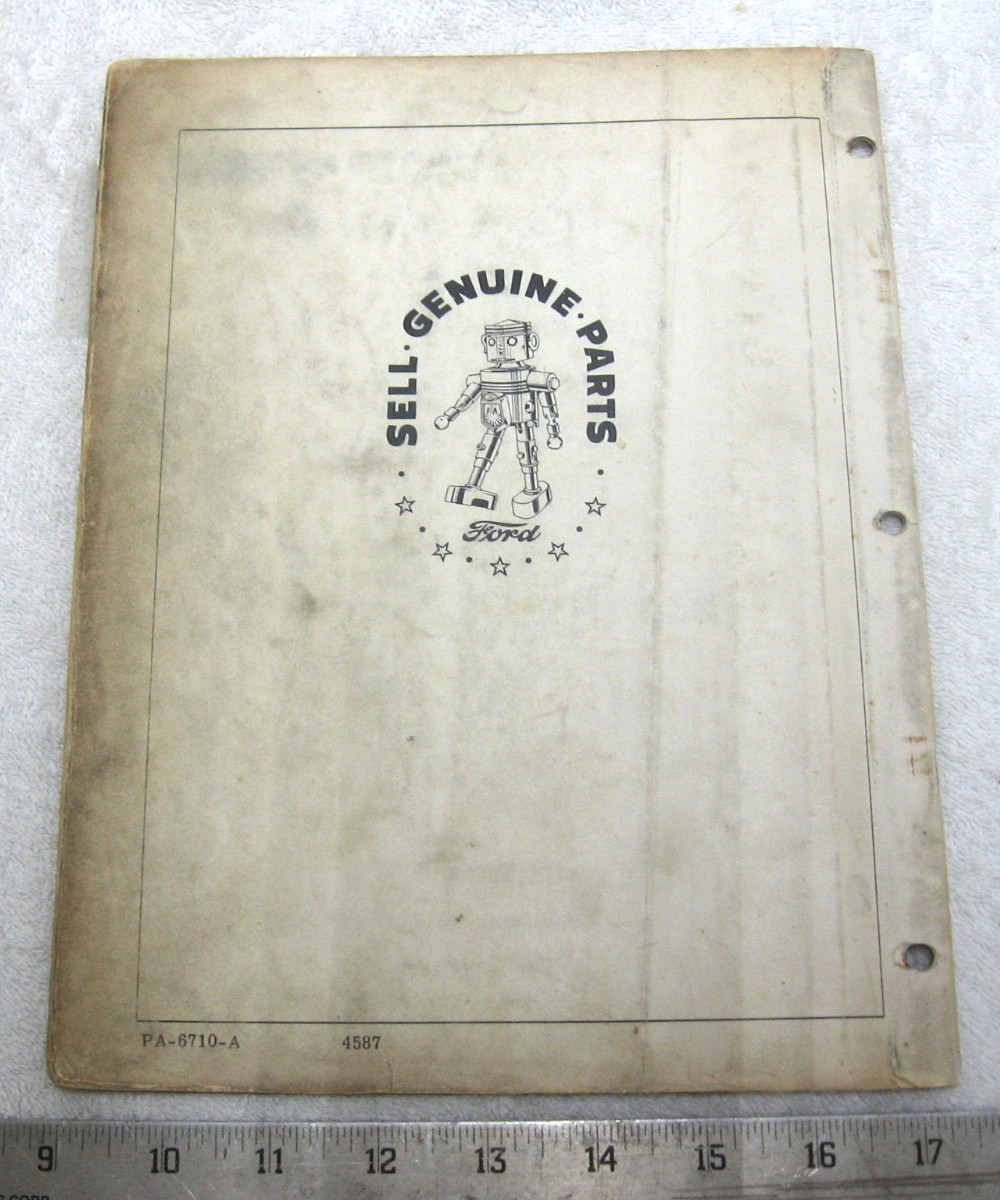 VINTAGE 1958 FORD TRACTOR 1 ROW MOUNTER CORN PICKER PARTS MANUAL FARM CATALOG