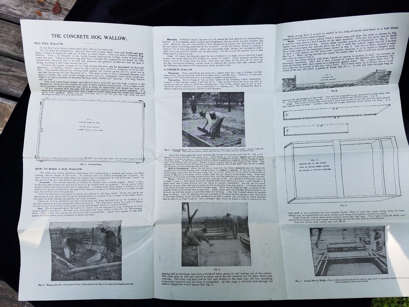 1919 Parke Davis Detroit Leaflet Farm Sanitation Concrete Hog Wallows Dip Vats