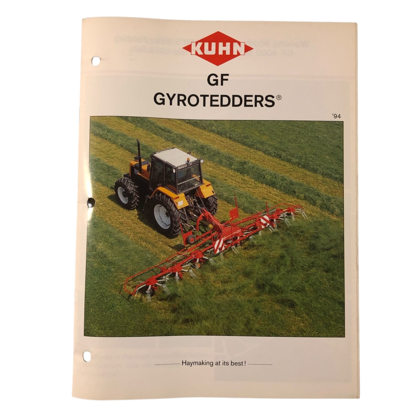 Kuhn GF Gyrotedders Dealer Sales Advertising Brochure
