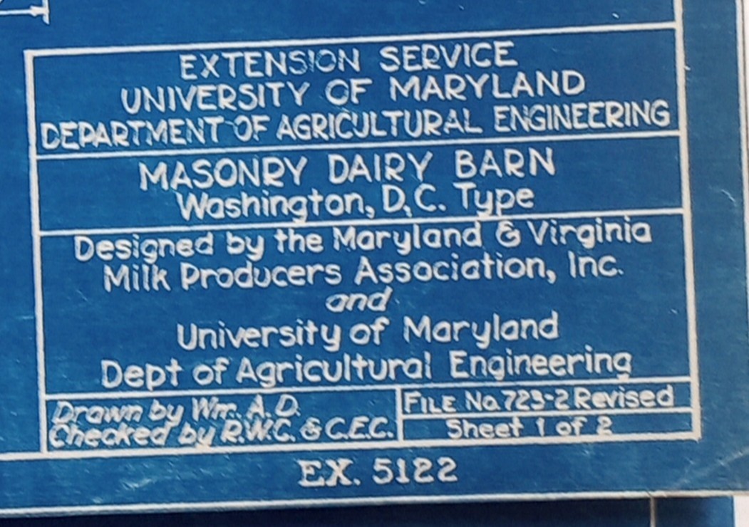 1940&prime;-50&rsquo;s Dairy Barn And Dairy Houses Actual Blue Prints 2 Houses & Both Barn