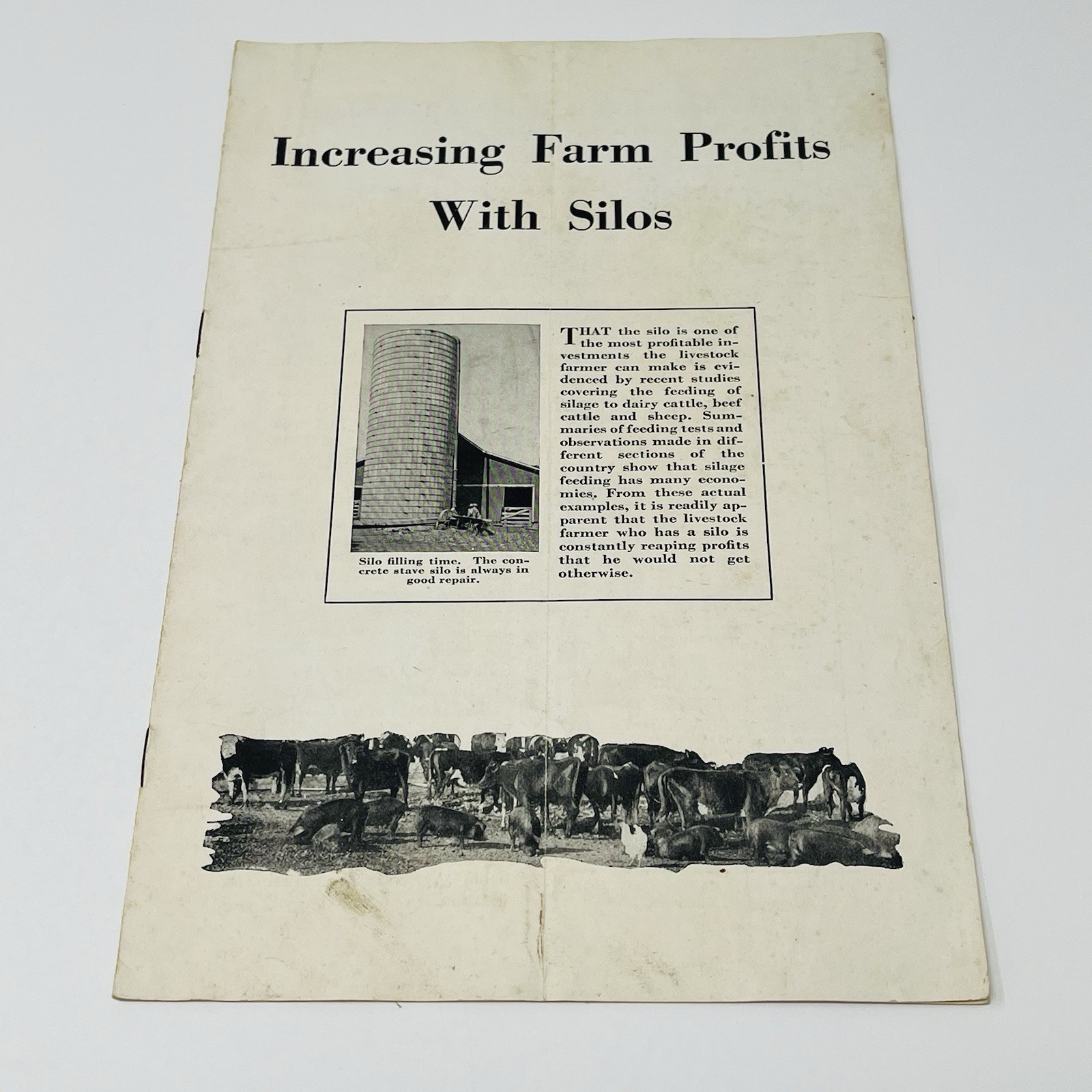 1929 Portland Cement Increasing Farm Profits With Concrete Silos Booklet Vintage