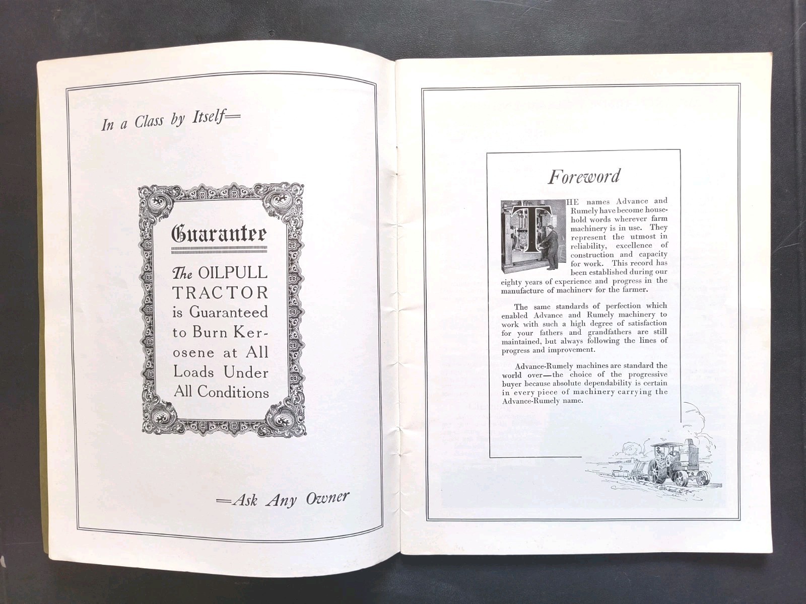 Rumley Oil Pull Tractor Dealer Brochure Manual Print Advertising RARE