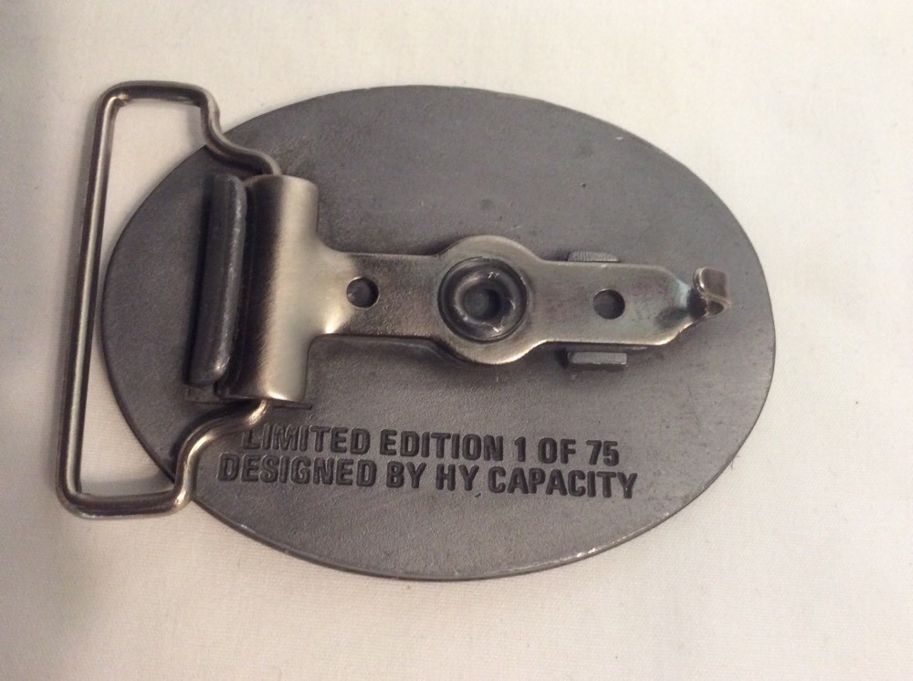 1 Bronze 1982 & 1 Silver 1983 Hy Capacity Ltd Edition Belt Buckle-Humboldt IA B2