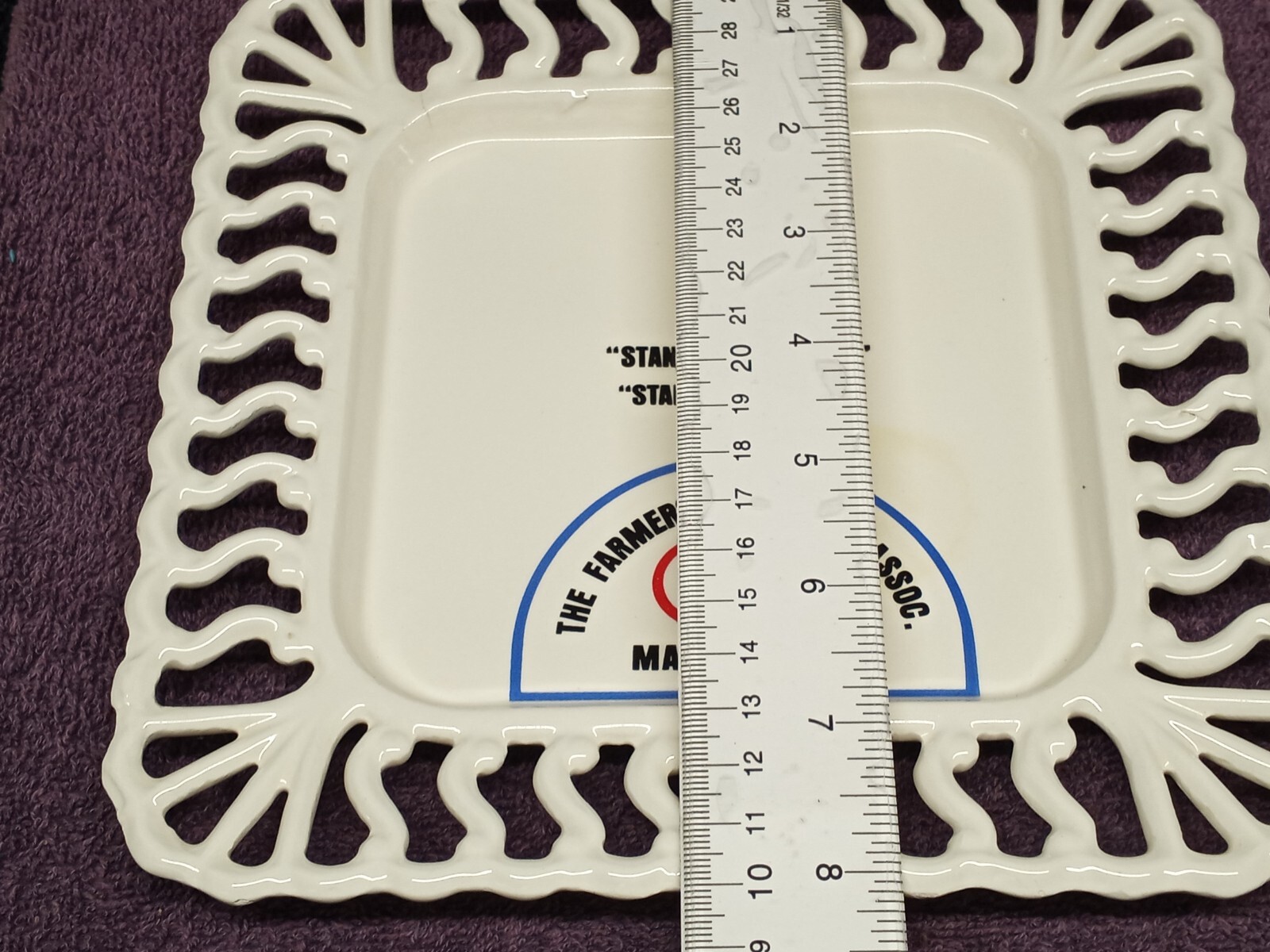 Vintage COOP DISH TRAY THE FARMERS COOP OIL ASSOC. MAPLETON IOWA
