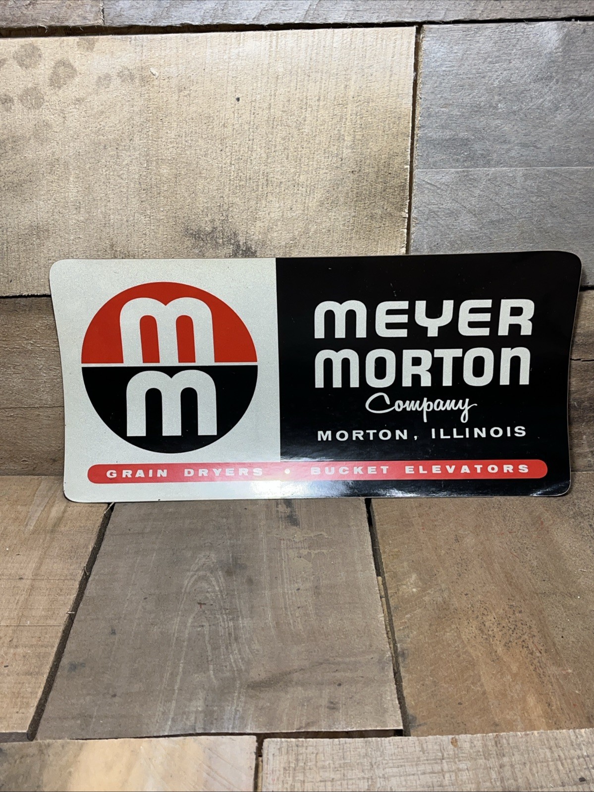Vintage Meyer Morton Chain Bucket Elevator Dryers 12” Reflective Sticker PBB