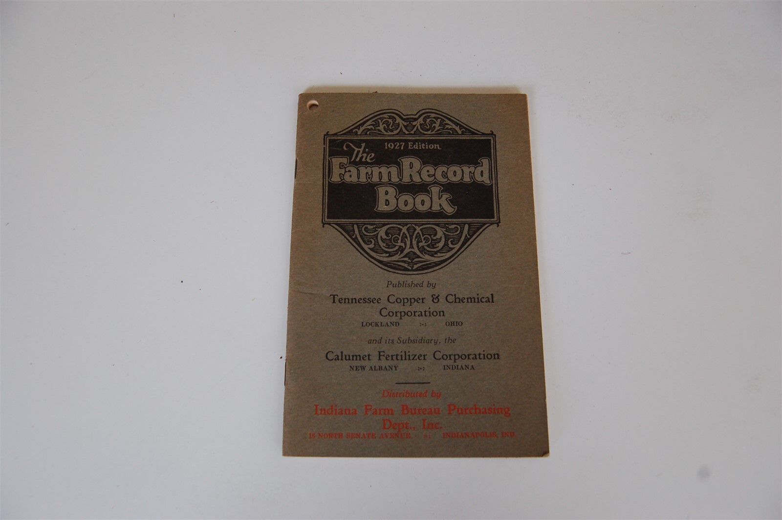 1927 Farm Record Book – Indiana Farm Bureau / Tennessee Copper