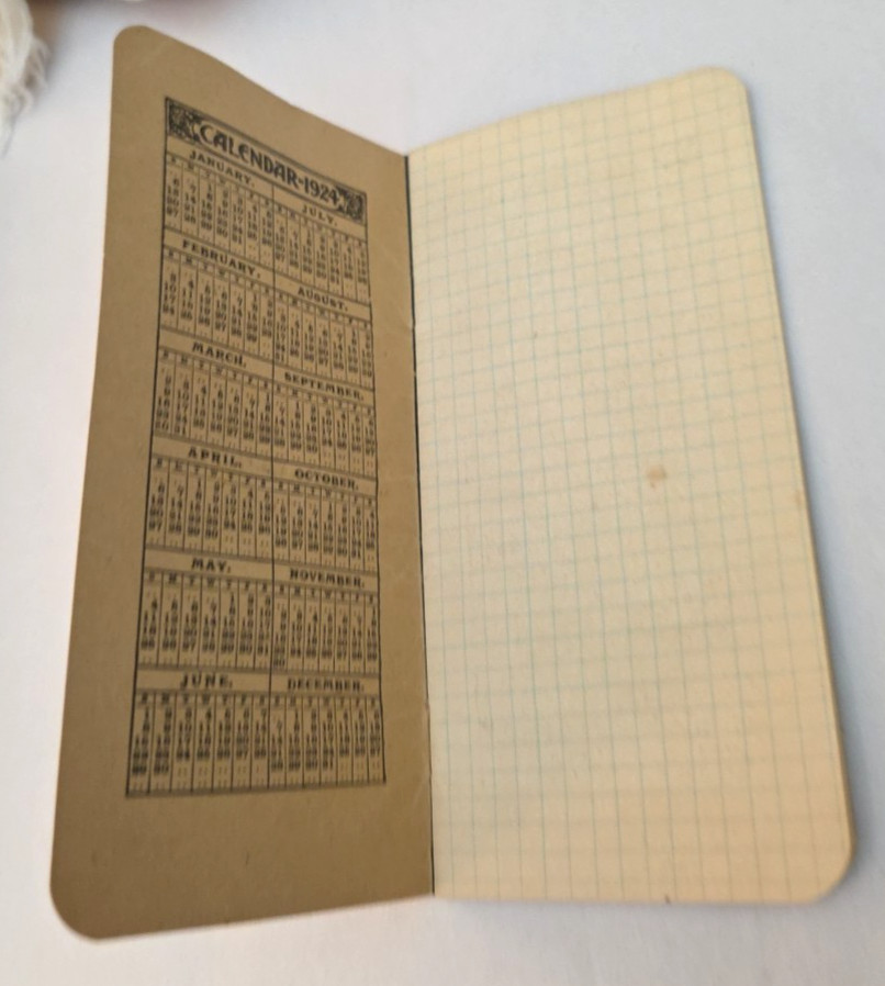 Vintage Armours Big Crop Fertilizers 1924-25 Pocket Calendar Notebook Memo Book