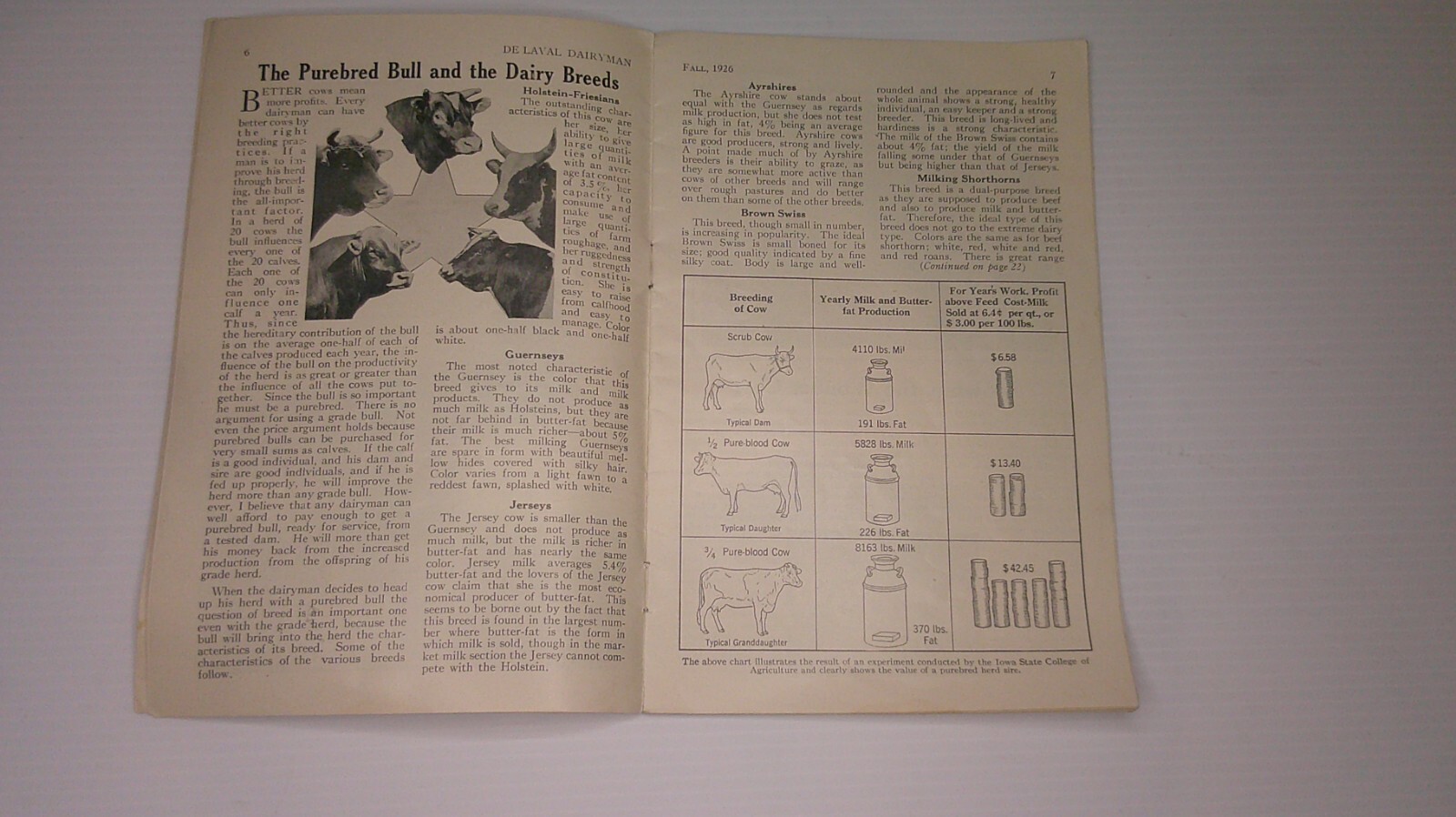 Delayal Dairyman Brochure No. 4 1926 agent Charles Fehr Spring Valley Ill. 8D
