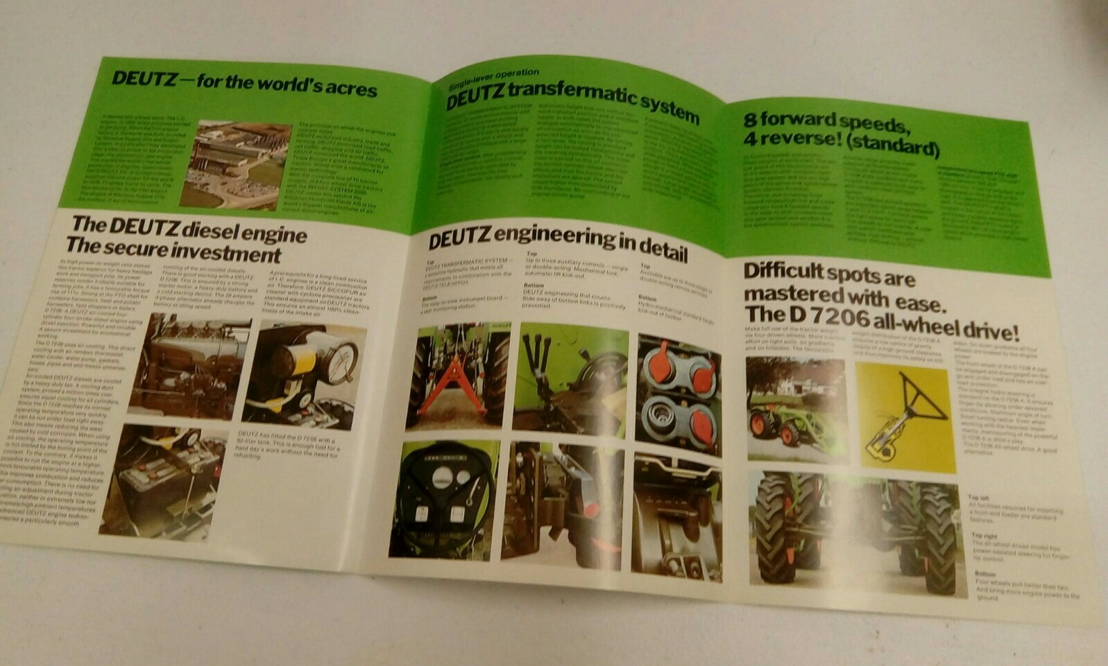 VINTAGE 1975 DEUTZ D7206 DIESEL TRACTOR CATALOG SALES BROCHURE CFBRAUN ANN ARBOR